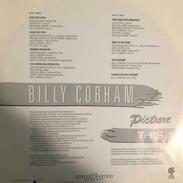 Billy Cobham - Picture This (Vinyl, LP, Album) Very Good (VG) / Very Good (VG)