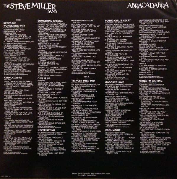 Steve Miller Band - Abracadabra (Vinyl, LP, Album) Near Mint (NM or M-) / Very Good Plus (VG+)