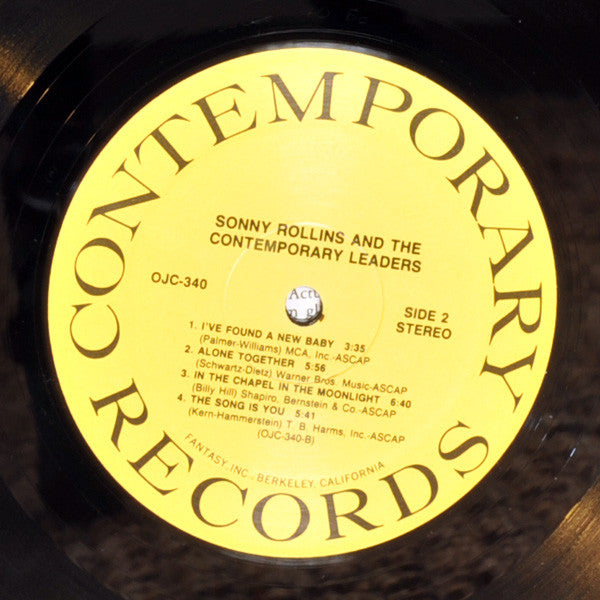 Sonny Rollins - Sonny Rollins And The Contemporary Leaders (Vinyl, ...