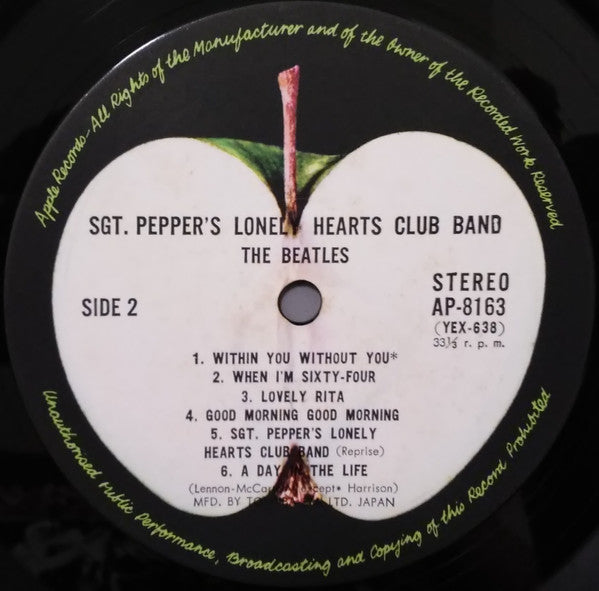 The Beatles - Sgt. Pepper's Lonely Hearts Club Band (Vinyl, LP, Album, Stereo, Reissue) Very Good Plus (VG+) / Very Good Plus (VG+)