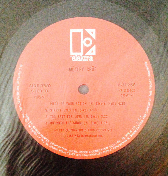 Mötley Crüe - Too Fast For Love (Vinyl, LP, Album) Very Good Plus (VG+) / Very Good Plus (VG+)