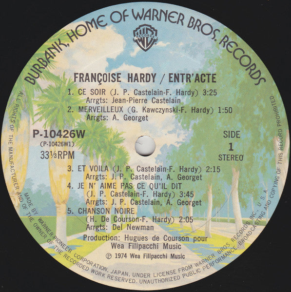 Françoise Hardy - Entr'acte (Vinyl, LP, Album, Reissue)