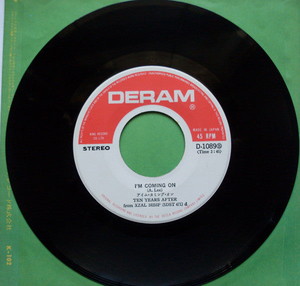 Ten Years After - I'm Coming On (Vinyl, 7", 45 RPM, Single, Stereo) Very Good Plus (VG+) / Very Good (VG)