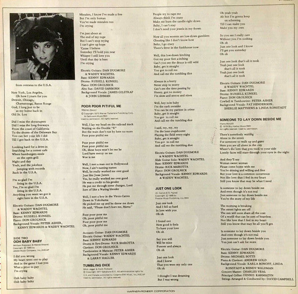 Linda Ronstadt - Greatest Hits Volume Two (Vinyl, LP, Compilation) Very Good Plus (VG+) / Very Good Plus (VG+)