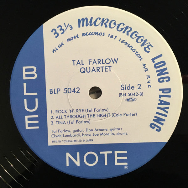 The Tal Farlow Quartet - Tal Farlow Quartet (Vinyl, LP, Album, Limited Edition, Reissue, Mono) Very Good Plus (VG+) / Very Good (VG)