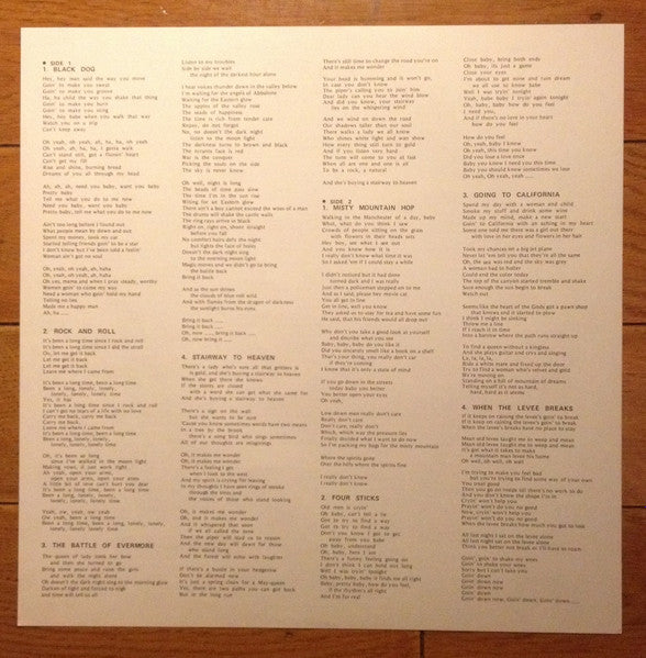 Led Zeppelin - IV = レッド・ツェッペリン IV (Vinyl, LP, Album, Reissue, Stereo) Very Good (VG) / Very Good Plus (VG+)