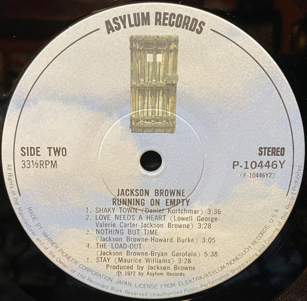Jackson Browne - Running On Empty (Vinyl, LP, Album, Stereo)
