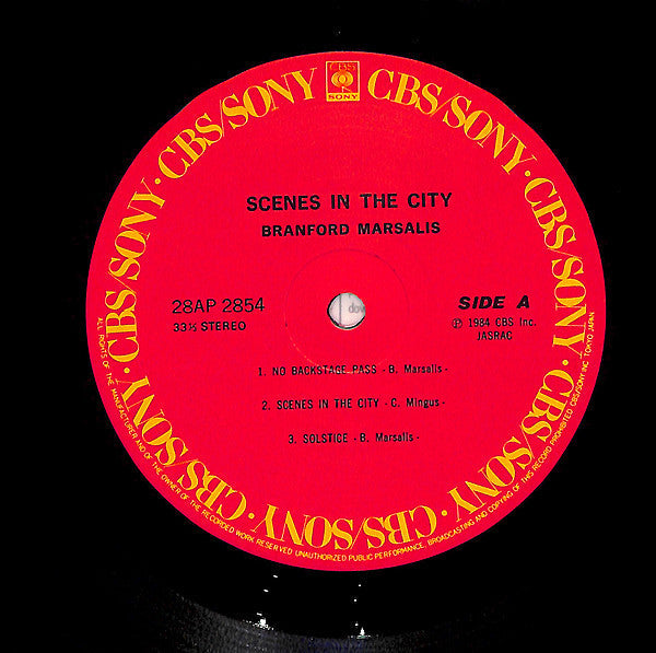 Branford Marsalis - Scenes In The City (Vinyl, LP, Album) Very Good Plus (VG+) / Very Good Plus (VG+)