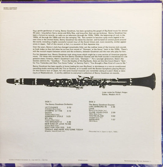 Benny Goodman And His Orchestra - Let's Dance (Vinyl, LP) Near Mint (NM or M-) / Very Good Plus (VG+)