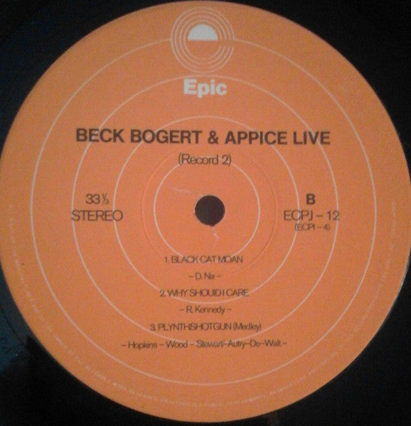 Beck, Bogert & Appice - Beck, Bogert & Appice Live (2xVinyl, LP, Album, Reissue, Stereo) Very Good Plus (VG+) / Very Good Plus (VG+)
