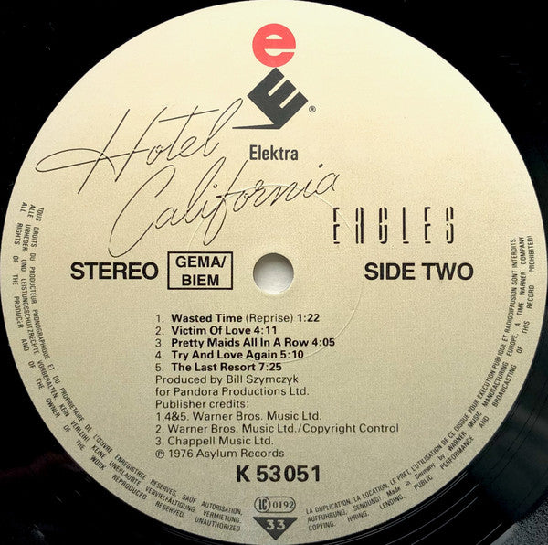 Eagles - Hotel California (Vinyl, LP, Album, Reissue, Stereo)