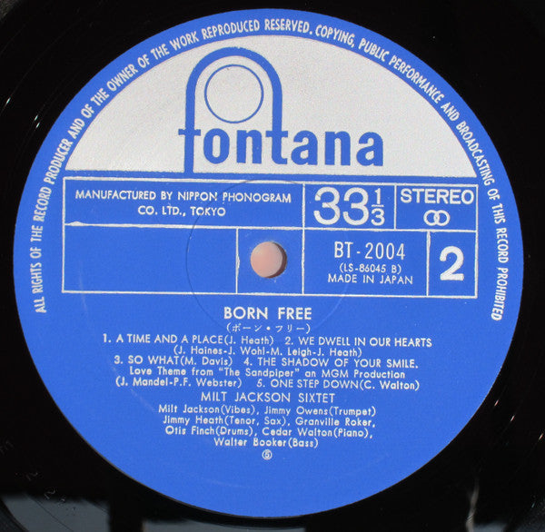 Milt Jackson - Born Free (Vinyl, LP, Album, Reissue, Stereo)