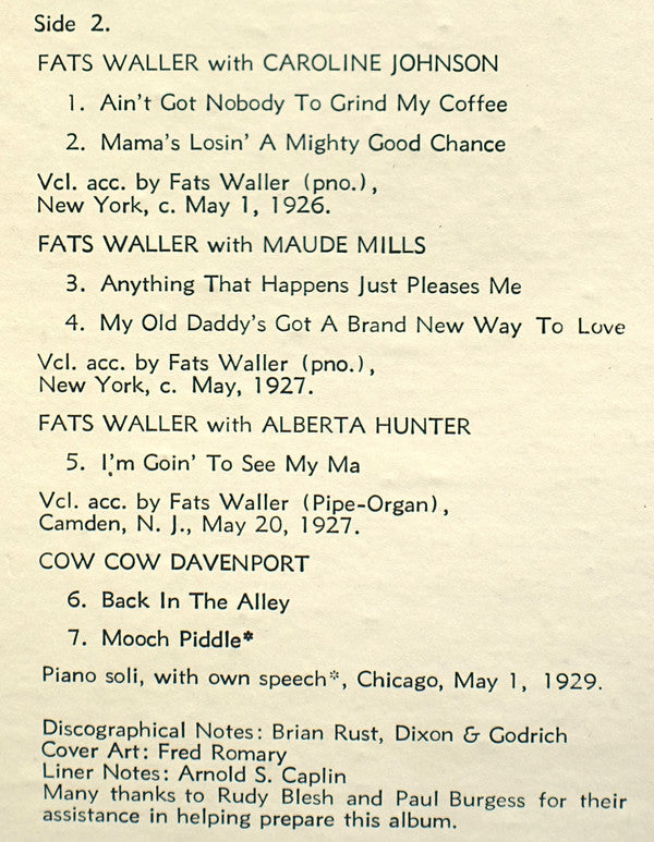 Various - Hot Pianos 1926-1940 (Vinyl, LP, Album, Compilation) Very Good Plus (VG+) / Good (G)
