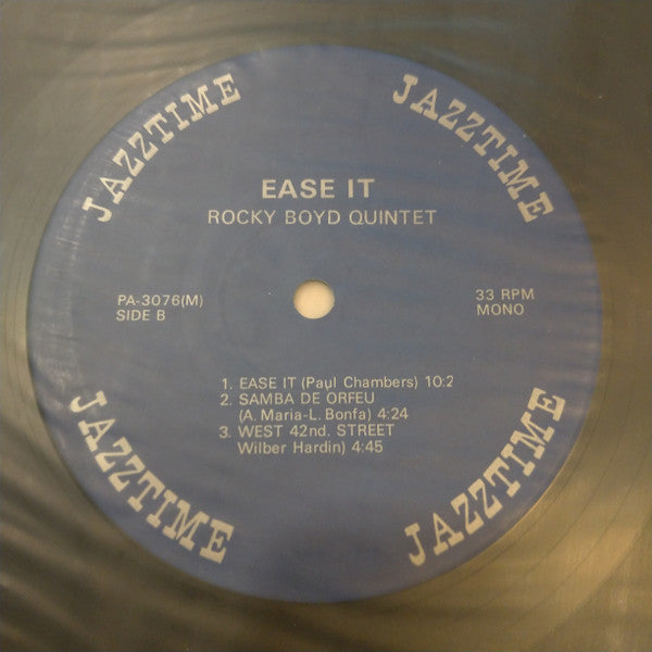 The Rocky Boyd Quintet - Ease It (Vinyl, LP, Album, Reissue, Mono) Very Good (VG) / Very Good (VG)