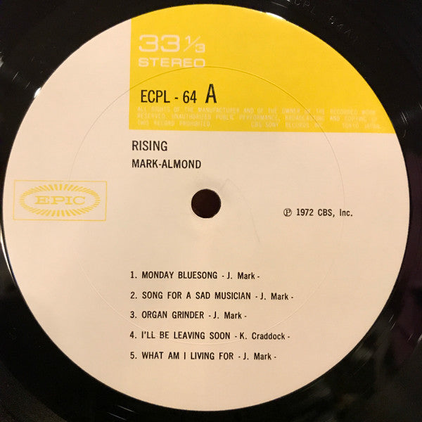 Mark-Almond - Rising (Vinyl, LP, Album, Stereo) Very Good Plus (VG+) / Very Good Plus (VG+)