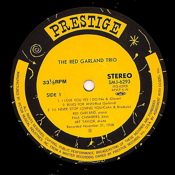 The Red Garland Trio - Moodsville Volume 6 (Vinyl, LP, Album, Reissue, Stereo) Very Good Plus (VG+) / Very Good (VG)