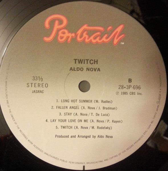 Aldo Nova - Twitch (Vinyl, LP, Album)