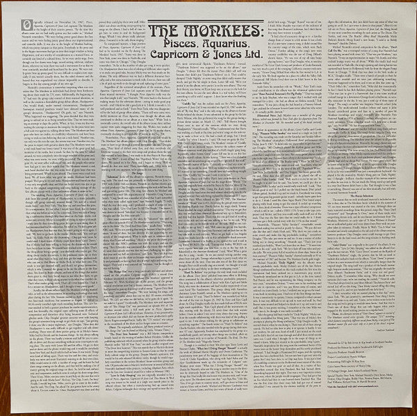The Monkees - Pisces, Aquarius, Capricorn & Jones Ltd. (Vinyl, LP, Album, Reissue, Stereo, Mono) Very Good (VG) / Very Good Plus (VG+)