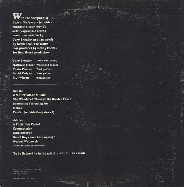 Procol Harum - Procol Harum (Vinyl, LP, Album, Reissue, Stereo) Very Good Plus (VG+) / Very Good (VG)
