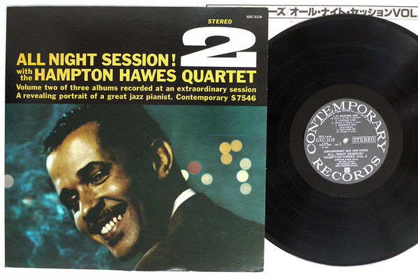 Hampton Hawes Quartet - All Night Session, Vol. 2 (Vinyl, LP, Stereo, Reissue) Very Good (VG) / Good Plus (G+)