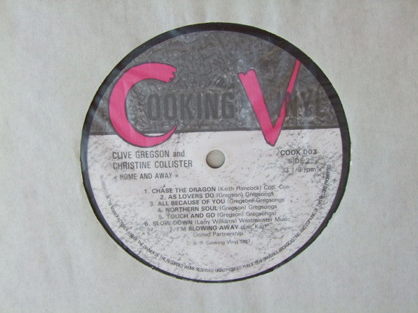 Clive Gregson And Christine Collister - Home And Away (Vinyl, LP, Album) Very Good (VG) / Good Plus (G+)