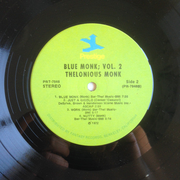Thelonious Monk - Blue Monk, Vol. 2 (Vinyl, LP, Compilation, Remastered) Very Good (VG) / Very Good (VG)
