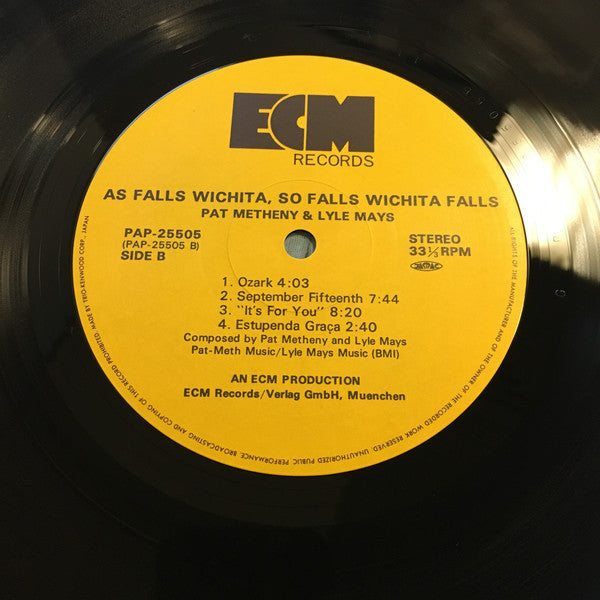 Pat Metheny - As Falls Wichita, So Falls Wichita Falls (Vinyl, LP, ...