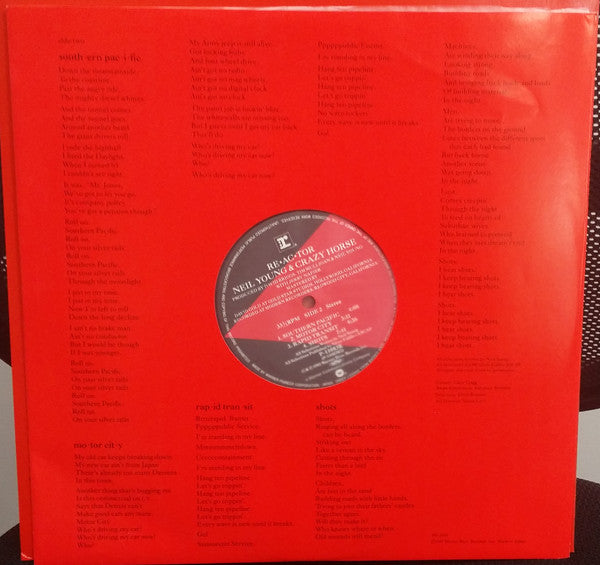 Neil Young - Reactor (Vinyl, LP, Album, Stereo) Near Mint (NM or M-) / Near Mint (NM or M-)