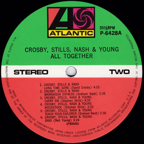 Crosby, Stills, Nash & Young - All Together (Vinyl, LP, Compilation, Reissue) Good Plus (G+) / Very Good Plus (VG+)