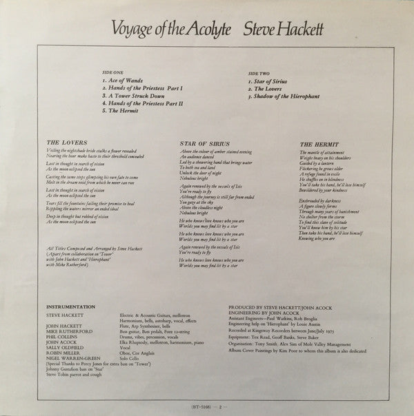 Steve Hackett - Voyage Of The Acolyte (Vinyl, LP, Album, Reissue, S...