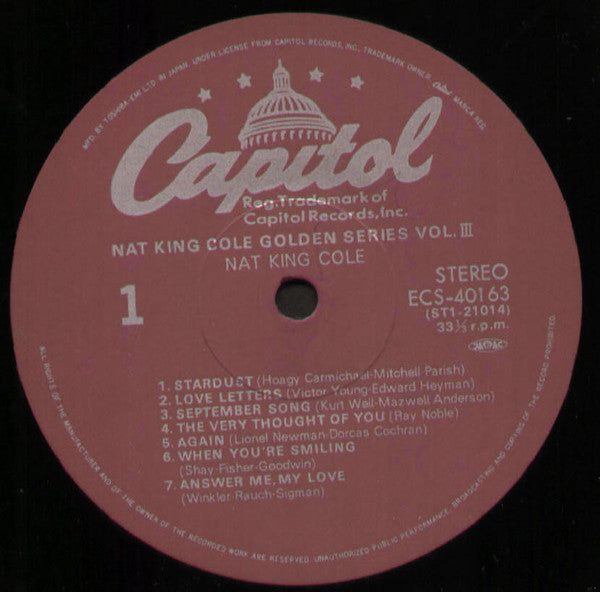 Nat King Cole - Stardust (Vinyl, LP, Compilation)