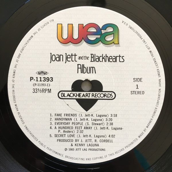 Joan Jett & The Blackhearts - Album (Vinyl, LP, Album) Very Good Plus (VG+) / Very Good Plus (VG+)