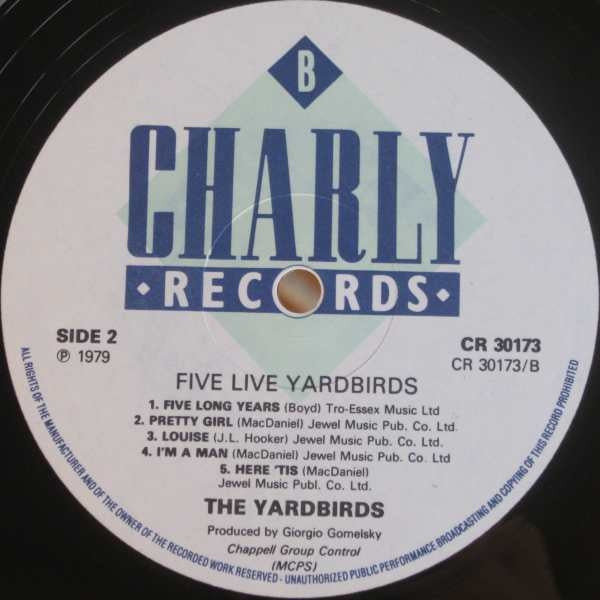 The Yardbirds - Five Live Yardbirds (Vinyl, LP, Album, Reissue, Mono) Very Good Plus (VG+) / Very Good Plus (VG+)