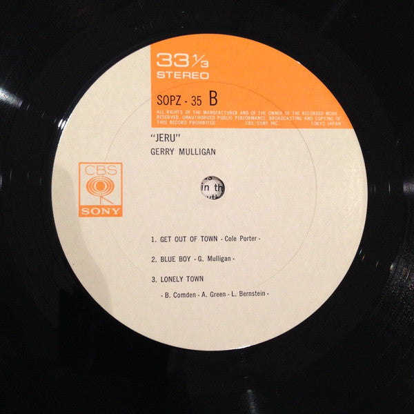 Gerry Mulligan - Jeru (Vinyl, LP, Album, Reissue, Stereo)