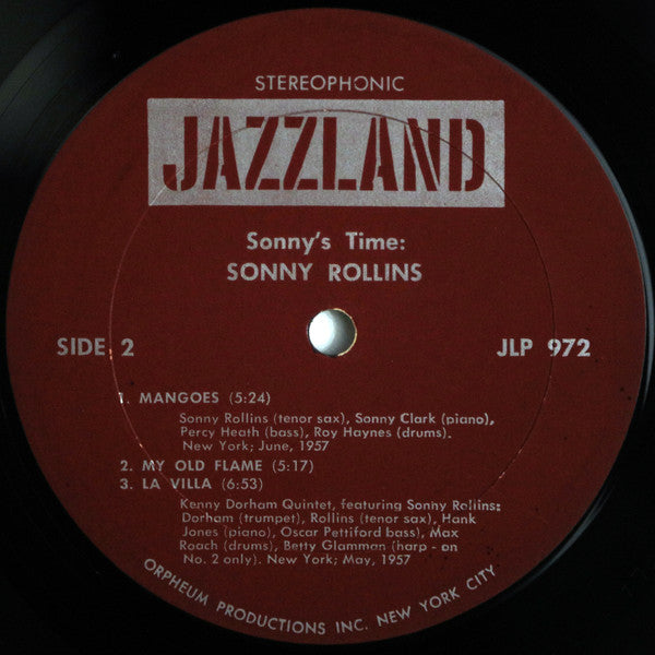 Sonny Rollins - Sonny's Time (Vinyl, LP, Compilation, Reissue, Remastered, Stereo) Very Good (VG) / Very Good (VG)