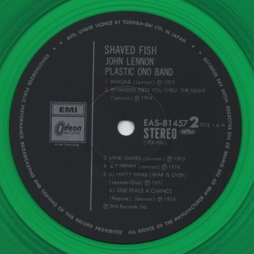 John Lennon - Shaved Fish (Vinyl, LP, Compilation, Reissue)
