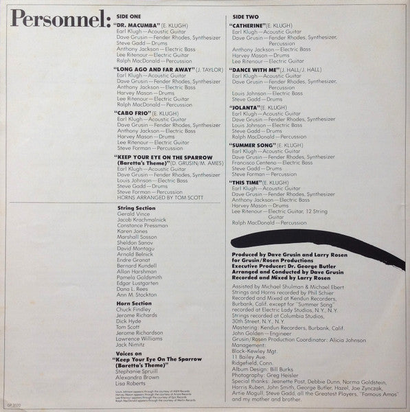 Earl Klugh - Finger Paintings = フィンガー・ペインテイング (Vinyl, LP, Album, Stereo) Very Good Plus (VG+) / Very Good (VG)