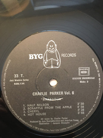 Charlie Parker - The Complete Charlie Parker Vol. 6 "Barbados" (Vinyl, LP, Compilation, Stereo) Very Good Plus (VG+) / Very Good (VG)
