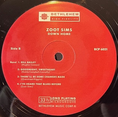 Zoot Sims - Down Home (Vinyl, LP, Reissue, Stereo)