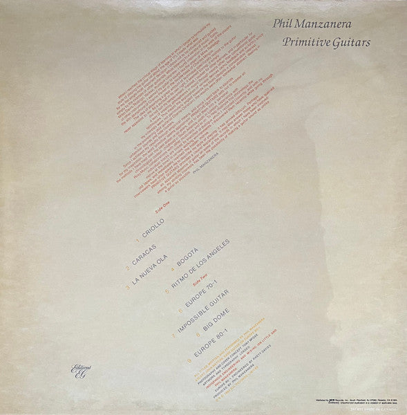 Phil Manzanera - Primitive Guitars (Vinyl, LP, Album) Very Good Plus (VG+) / Good Plus (G+)