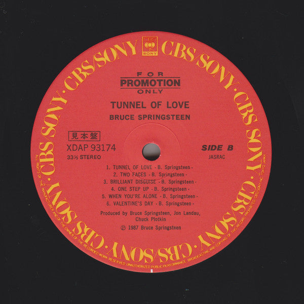 Bruce Springsteen - Tunnel Of Love (Vinyl, LP, Album, Promo) Very Good Plus (VG+) / Very Good (VG)
