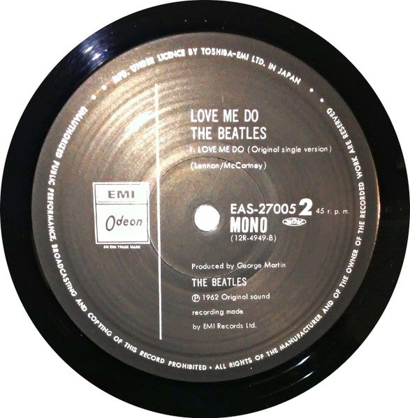The Beatles - Love Me Do (Vinyl, 12", 45 RPM, Single, Reissue, Mono) Very Good Plus (VG+) / Very Good (VG)