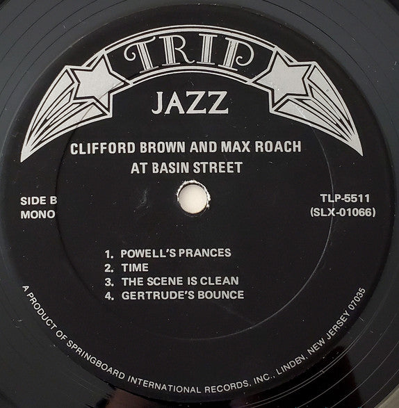 Clifford Brown And Max Roach - At Basin Street (Vinyl, LP, Album, Reissue, Mono) Very Good Plus (VG+) / Very Good Plus (VG+)