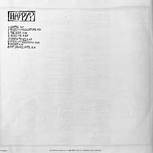 Public Image Limited - Happy? (Vinyl, LP, Album) Near Mint (NM or M-) / Very Good Plus (VG+)