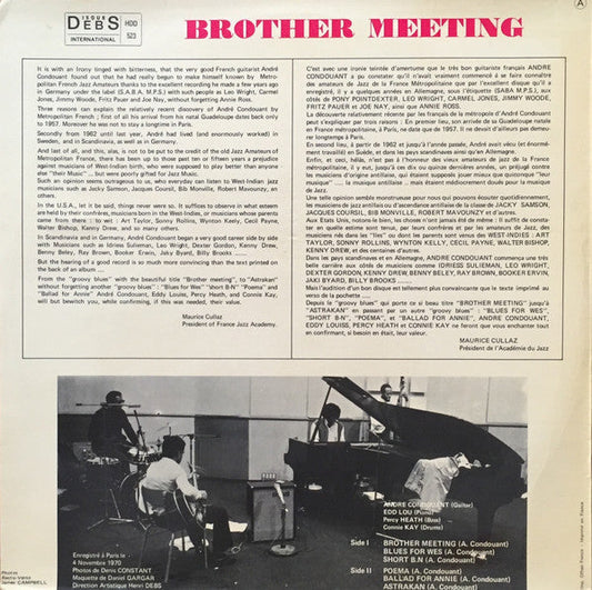 André Condouant - Brother Meeting (Vinyl, LP) Good Plus (G+) / Good Plus (G+)