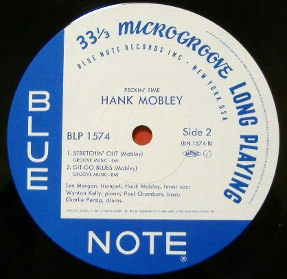 Hank Mobley - Peckin' Time (Vinyl, LP, Album, Mono, Reissue)