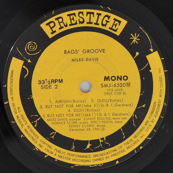 Miles Davis - Bags Groove (Vinyl, LP, Album, Compilation, Reissue, ...