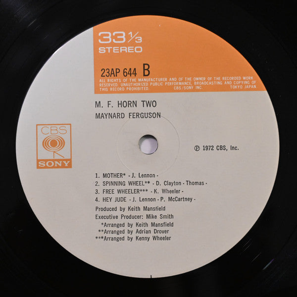 Maynard Ferguson - MF Horn Two (Vinyl, LP, Album, Reissue) Near Mint (NM or M-) / Very Good Plus (VG+)
