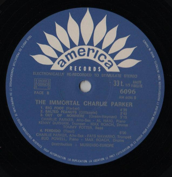 Charlie Parker - The Immortal Charlie Parker (Vinyl, LP, Compilation, Reissue, Stereo) Very Good (VG) / Good (G)