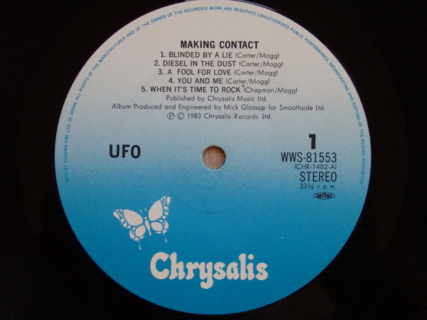 UFO (5) - Making Contact (Vinyl, LP, Album) Near Mint (NM or M-) / Very Good Plus (VG+)